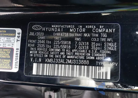 2021 Hyundai Tucson Limited from USA, damaged, VIN KM8J33AL2MU31388
